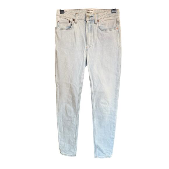 Acne Studios Jeans Patti Bleach Vintage Womens Sz 26 Made In Italy Light Wash - Picture 1 of 11
